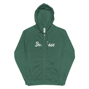 Unisex fleece zip up hoodie