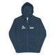 Unisex fleece zip up hoodie