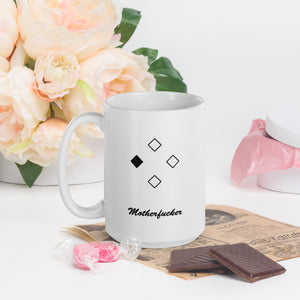 White glossy mug