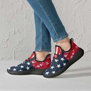 181. Mesh Knit Sneakers - White/Black