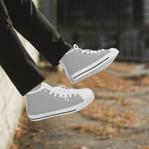 179. Classic High-Top Canvas Shoes - White/Black