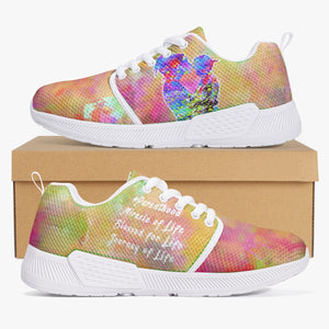 175. Stylish Mesh Running Shoes - White/Black