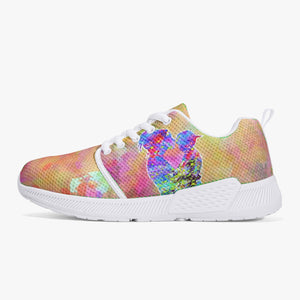 175. Stylish Mesh Running Shoes - White/Black