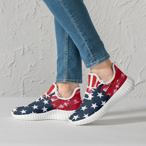 181. Mesh Knit Sneakers - White/Black