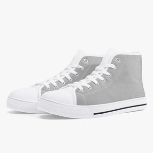 179. Classic High-Top Canvas Shoes - White/Black