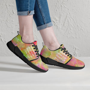 175. Stylish Mesh Running Shoes - White/Black